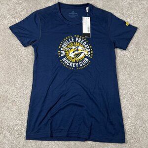 Adidas Womens S Blue Nashville Predators NHL Hockey Creator SS‎ T-Shirt NWT